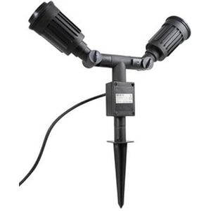 2 x E27 lamphouder voor PAR38-lampen, waterdicht, ideaal voor tuinverlichting en buitenverlichting.