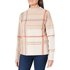 Gerry Weber Geruite blousejas voor dames, lange mouwen, manchet geruit, camel/pompkin/zwart, 38