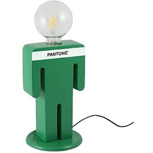 Pantone by Homemania 7002-6024-ERPN Homemania tafellamp, nachtkastje, groen, wit, zwart, hout, 15 x 15 x 26 cm, 1 x E27, max. 100 W, afmetingen van het product: L15 x D15 x A26 cm, 1,02 kg