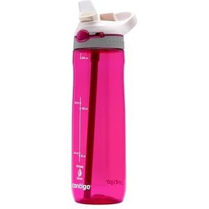 Contigo Ashland Autospout Waterfles met rietje | Grote BPA-vrije Drinkfles van 720ml | Sportfles | Lekvrije Drinkfles | Ideaal voor School, de Sportschool, Fiets, Hardlopen, Wandelen