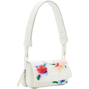 Desigual Women's LIQUIDFLOWER TR Accessoires PU ACROSS BODY BAG, Wit, wit, Eén Maat