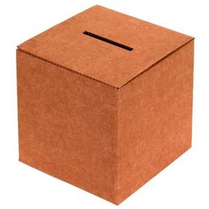 Only Boxes Kartonnen urn voor afstemmingen of evenementen, kartonnen doos voor tips of brievenbus, 20 x 20 x 20 cm
