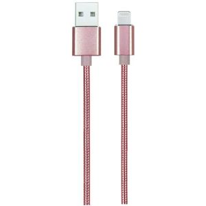 2GO USB-oplaadkabel Luxury - rose - 100cm Lightning