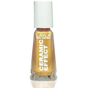 Layla Cosmetics 1243R23-075 Ceramic Effect nagellak - goud vinger, 1 stuk (1 x 0,01 l)