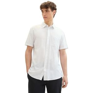 TOM TAILOR Denim heren overhemd, 35483 - White Herringbone, XXL