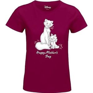 Disney The Aristocats - Happy Mother's Day Duchesse WODARISTS034 dames T-shirt fuchsia, maat XL, Fuchsia, XL