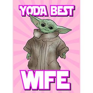 Baby Yoda The Mandalorian -""yoda Beste Vrouw"" - Star Wars, Yoda, Vrouw, Kaart, TV, Grappig, Show IN118