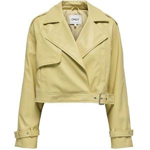 Only Dames Onlkira Faux Leather Jacket Otw, Dried Moss, M, Dried Moss, M