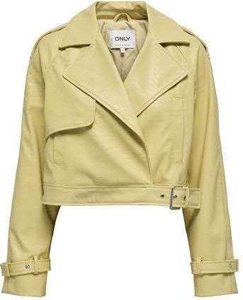 Only Dames Onlkira Faux Leather Jacket Otw, Dried Moss, M, Dried Moss, M