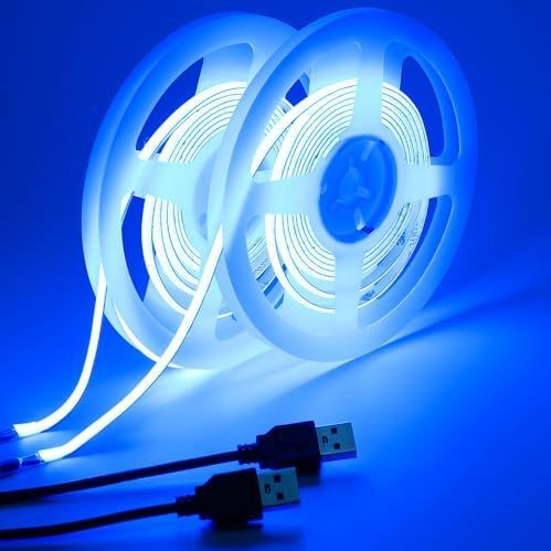 GOMING - COB LED Strip - Blauw - 5V - 4M - 400LEDs/M - Zelfklevend - IP20 - Niet Waterdicht
