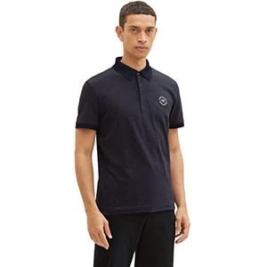 TOM TAILOR Poloshirt voor heren met strepen, 24523 - Antraciet Navy Fine Stripe, S