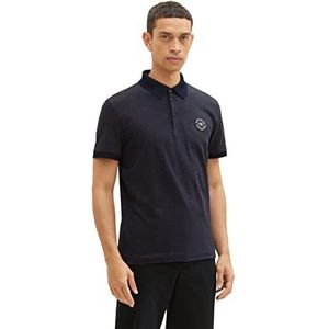 TOM TAILOR Poloshirt voor heren met strepen, 24523 - Antraciet Navy Fine Stripe, M