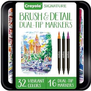 CRAYOLA Dual-TIP Markers, Verschillende kleuren 16/Pkg, One Size