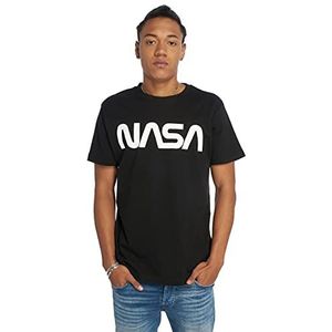 Mister Tee NASA Wormlogo T-shirt voor heren, zwart, S