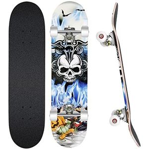 WeSkate Compleet Skateboard 31""x8"", 7 Layer Canadese Esdoorn Dubbele Kick Concave Standaard Skate Boards Kids Beginners Trick Skateboard voor Meisjes Jongens Tieners Jeugd Volwassen