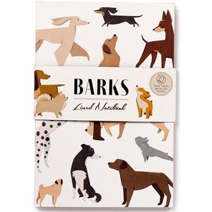 Puckator Notitieboek A5, gelinieerd, van gerecycled papier, voor honden - Barks Dog