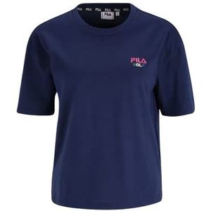 FILA Bell Cropped Graphic T-shirt voor dames, medieval blue, XS