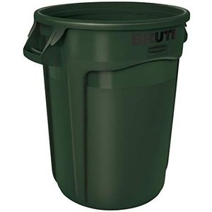 Rubbermaid Commercial Products Brute Round Container 121L - Dark Green