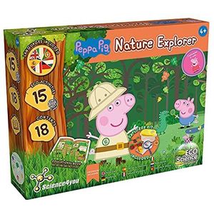 Science4you - Ontdekkingspakket Peppa Pig voor kinderen +4 jaar - Wetenschapspakket met +15 Eco-activiteiten: kompas en verrekijker voor kinderen, experimenten en speelgoed voor kinderen van 4-8 jaar