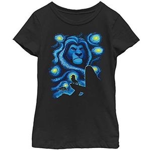 Disney Starry Pridelands T-shirt voor meisjes, zwart, XL