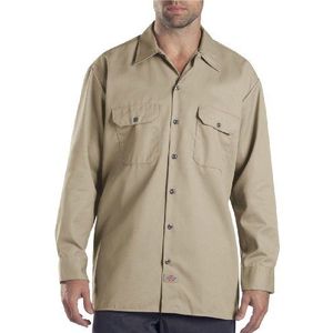 Dickies Heren Big-Tall Work Shirt met lange mouwen, kaki, 3X Lang