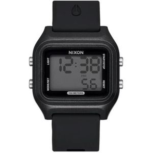 Nixon Uniseks digitaal kwartshorloge met siliconen armband A1399-004-00, zwart