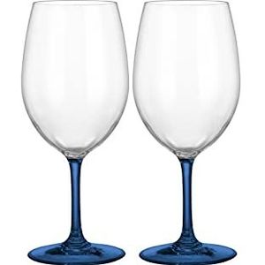 Brunner 0830184N.C22 elegante onbreekbare wijnglazen, Wineglass Thango Blue 2 stuks, 60 Cl