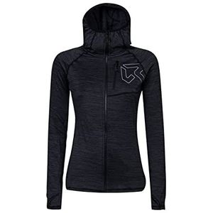 Rock Experience REWC02451-O007 Mega Bit Hoodie Woman Fleece Dames Lange Mouw Pullover Caviar Melange L