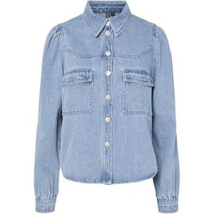 Pcsika Shirt, blauw (light blue denim), L