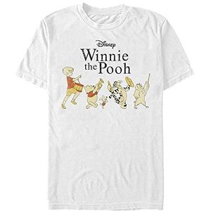 Disney Classics Winnie The Pooh - Pooh Parade Unisex Crew neck T-Shirt White 2XL