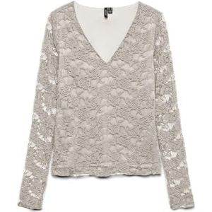 Slim fit shirt met lange mouwen in kantlook, model 'IBEN'