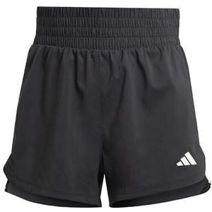 adidas Vrouwen Pacer Training 3 Strepen Geweven Hoge Stijging Korte Shorts, XS5 Zwart, Zwart, XS