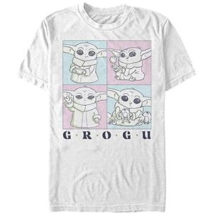 Star Wars Uniseks Grogu Cute Boxup Organic T-shirt met korte mouwen, wit, XL