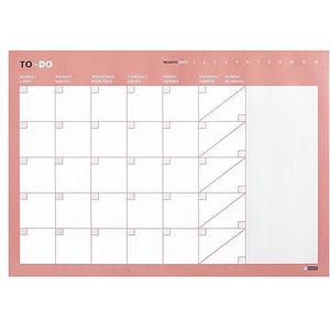 Miquelrius - Horizontale maandplanner TO-DO A3: 420 x 297 mm, tijdloze planner, gelijmd, 36 vellen, 9 kleuren, wit papier 80 g/m²