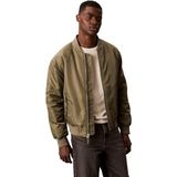 Calvin Klein Jeans Heren LS NYLON BOMBER JAS LV04RC526G Jassen, Beige (Dusty Olive), XS, Beige (Stoffige Olijf), XS