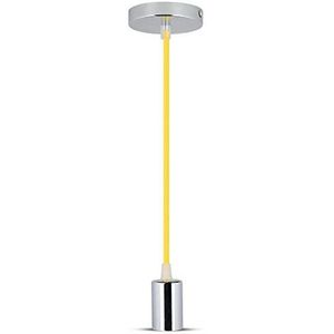 V-TAC SKU.3793 hanglamp, chroom, E27, geel VT-7338, kunststof en andere materialen, diepte: 60 mm