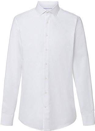 Hackett London Poplin Classic Dc Businesshemd voor heren, 800, wit, 150