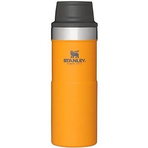 Stanley 10-09848-056 Trigger Action Travel Mug 0 35 L / 12OZ Saffron - Lekvrij - Beker voor koffie thee en water - BPA-VRIJ - Roestvrijstalen reisbeker - Vaatwasmachinebestendig