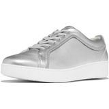 Fitflop Rally leren sneakers met kristallen rand voor dames, Zilver, 36 EU