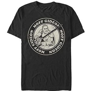 Star Wars Unisex Moff Gideon Circle Organic Short Sleeve Crew Neck T-Shirt, zwart, L