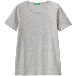 United Colors of Benetton T-shirt voor dames, grijs (grijs melange 501), XL