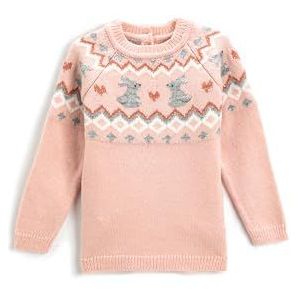 Koton Babygirls Knit Bunny Patterned Sweater, roze (286), 9-12 Maanden