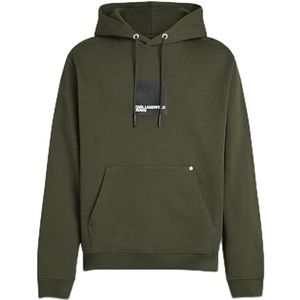 Karl Lagerfeld Jeans, Heren, Box Logo Hoodie, Regular Fit, Groente, XS