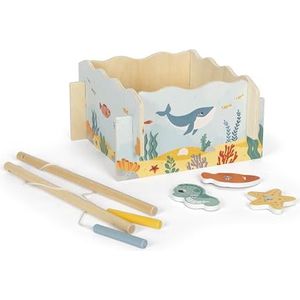 small foot visspel van hout, met 2 magnetische hengels, speelgoed voor kinderen vanaf 2 jaar, 12627