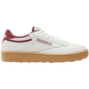 Reebok Dames Club C Golf Sneaker, Chalk/Classic Burgundy, 35 EU, Chalk Classic Burgundy, 35 EU