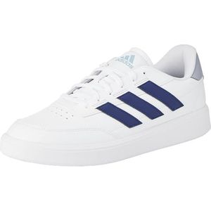 adidas Heren Courtblock Schoenen Sneaker, Wolk Wit Donkerblauw Halo Zilver, 37 1/3 EU