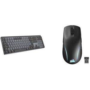Logitech MX Mechanisch, Draadloos & CORSAIR M75 WIRELESS RGB Lichtgewicht FPS