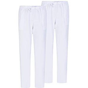 MISEMIYA - Mz-2-8312 - Medische Borstelbroek - Wit - 2 Stuks