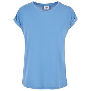 Urban Classics Dames T-shirt Ladies Modal Extended Shoulder Tee, lang gesneden T-shirt, verkrijgbaar in vele kleurvarianten, maten XS-5XL, horizonblauw, M