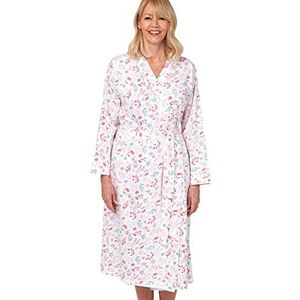 Marlon Dames Lynda Cotton Jersey Print Robe, roze, 42-44